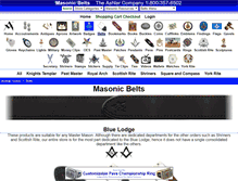 Tablet Screenshot of masonicbelts.com